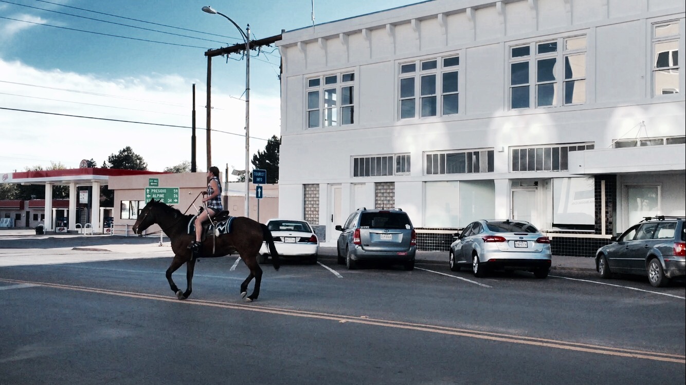 Transportation by horse in the middle of town....If this isn't quintessential Texas, I don't know what is.&nbsp;